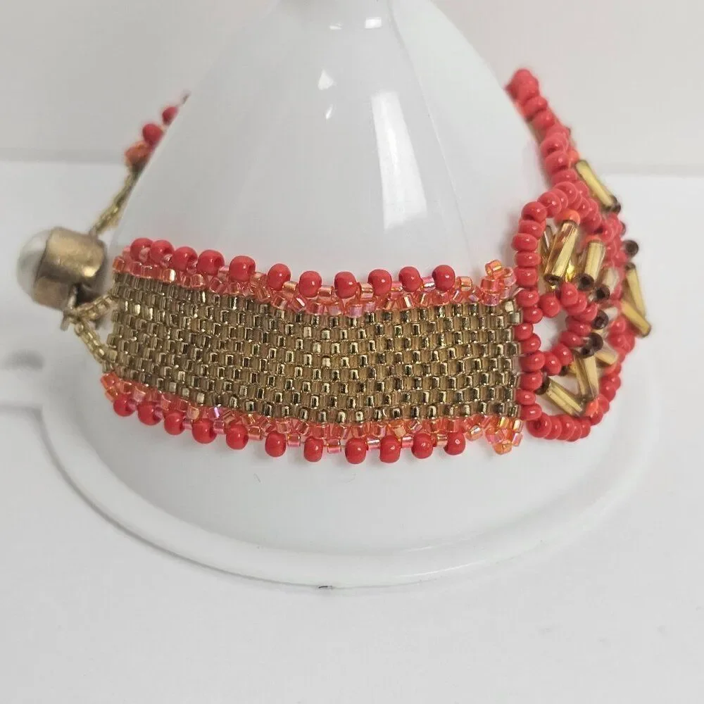 Hand Crafted gold red